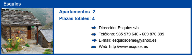 Información apartamentos Esquíos